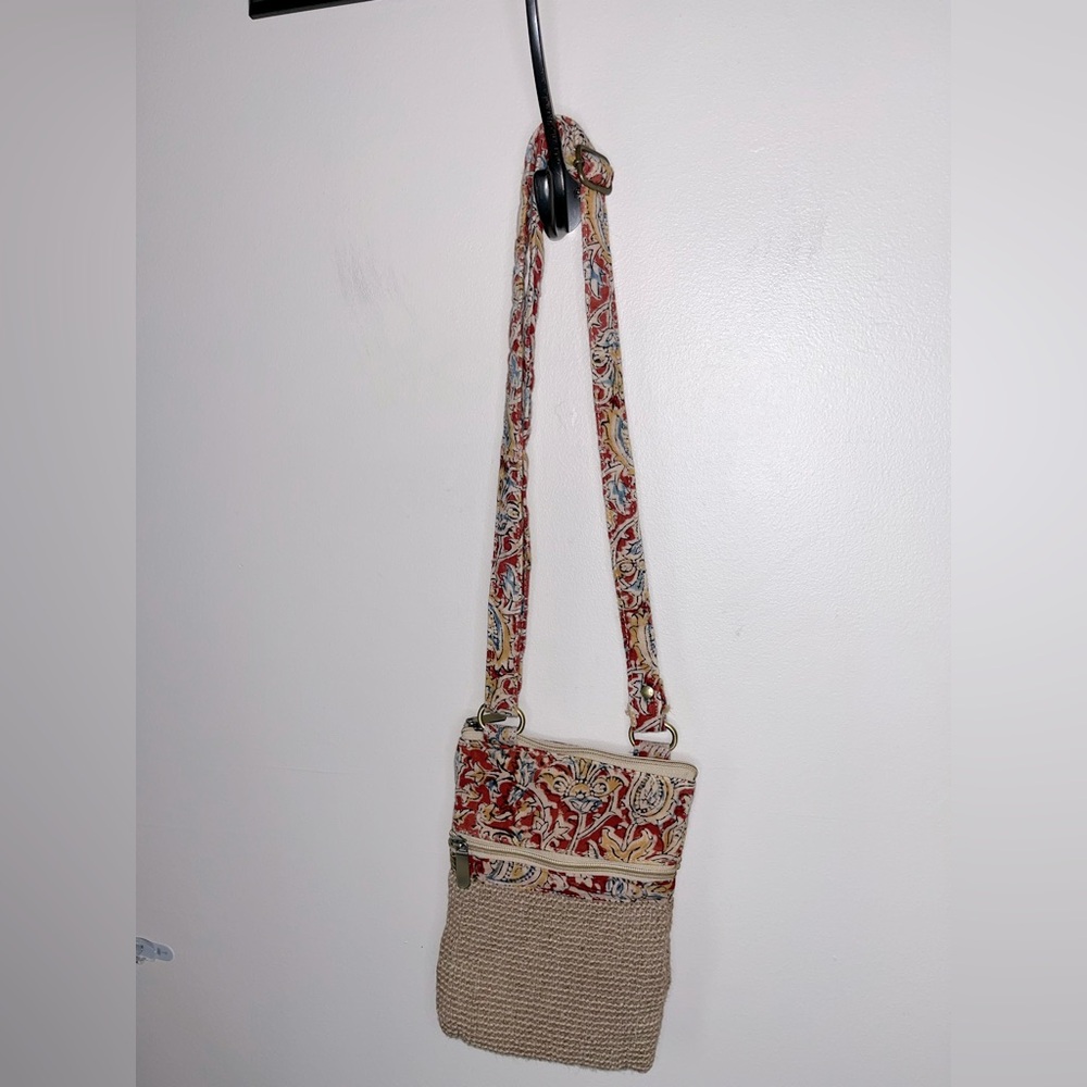 Jute Cottage Sling Handbag Dobby Jute Fabric Ethnic Block Kalamkari Design Bag - Picture 4 of 8